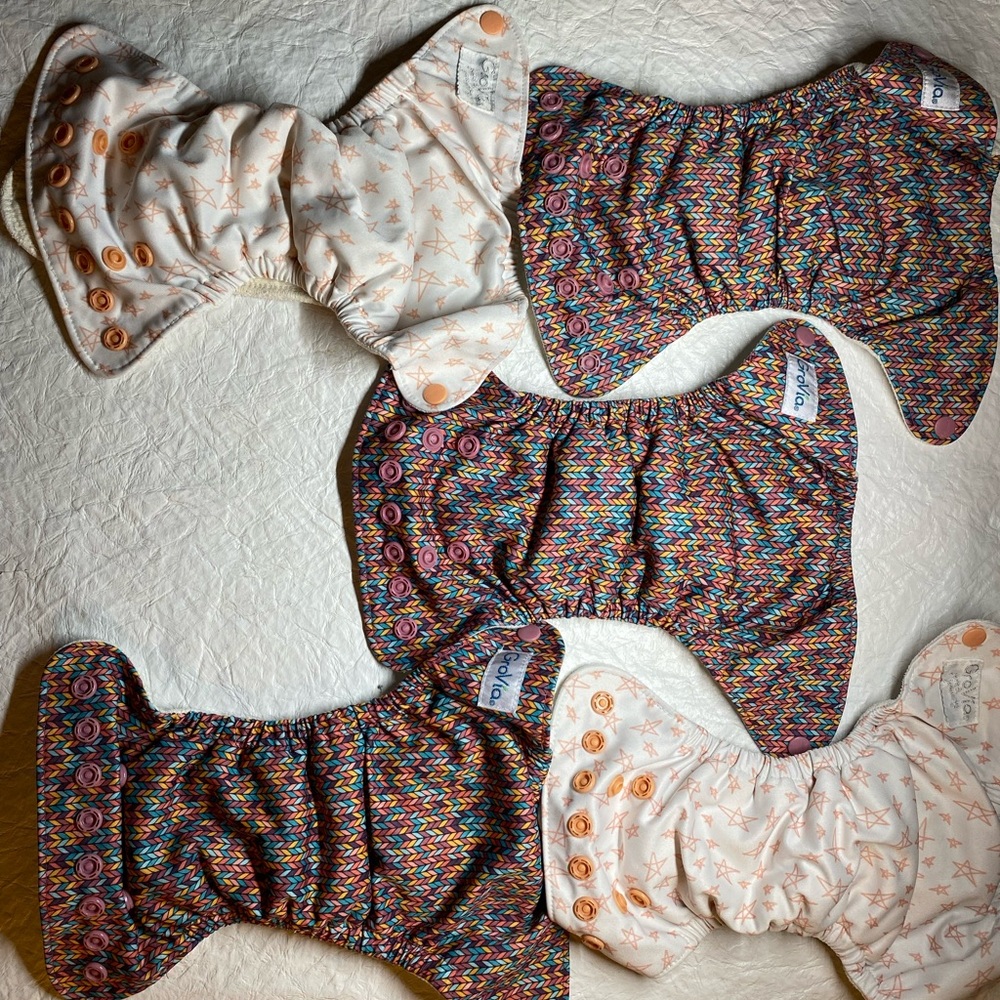 5 GroVia Newborn AIO Diapers